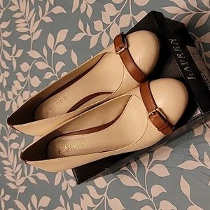 Ralph Lauren Saffron Eggshell Heels Pumps Shoes
